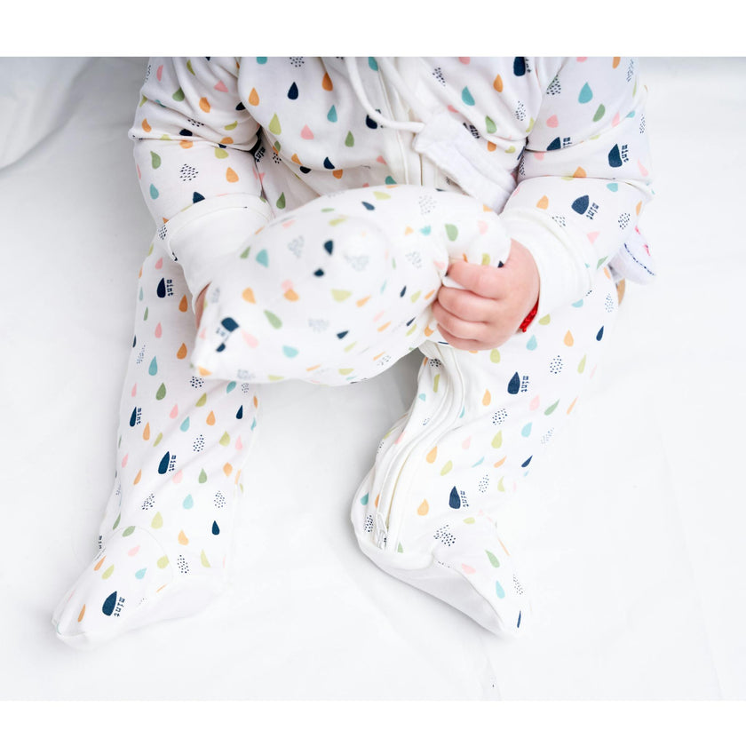 Tiny Drops Zip-up Baby Bodysuit