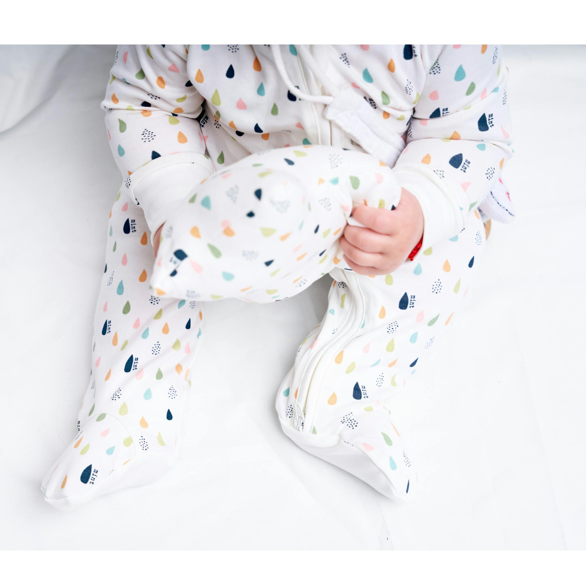 Tiny Drops Zip-up Baby Bodysuit