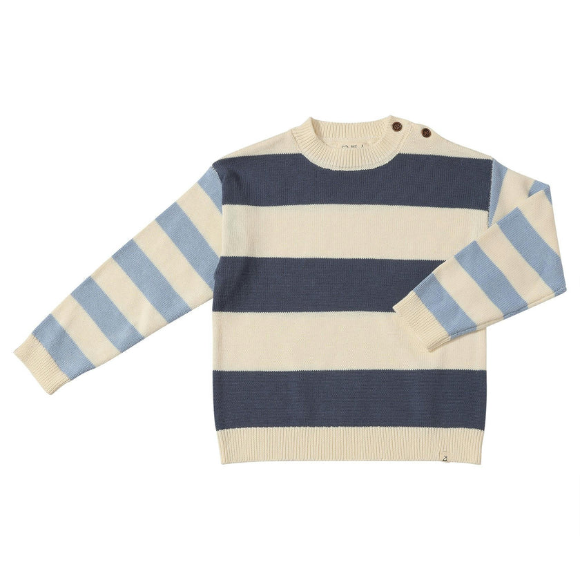 RICARDO Colour Block Navy/Blue arms Sweater