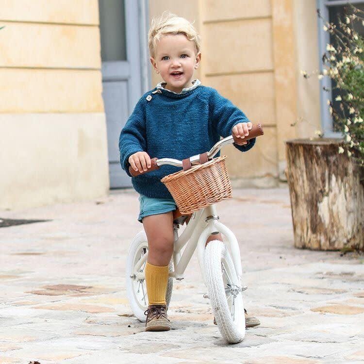 Bicycle BALANCE BIKE Ivory White + Helmet