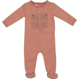 Corduroy Pocket Long Sleeve Footie