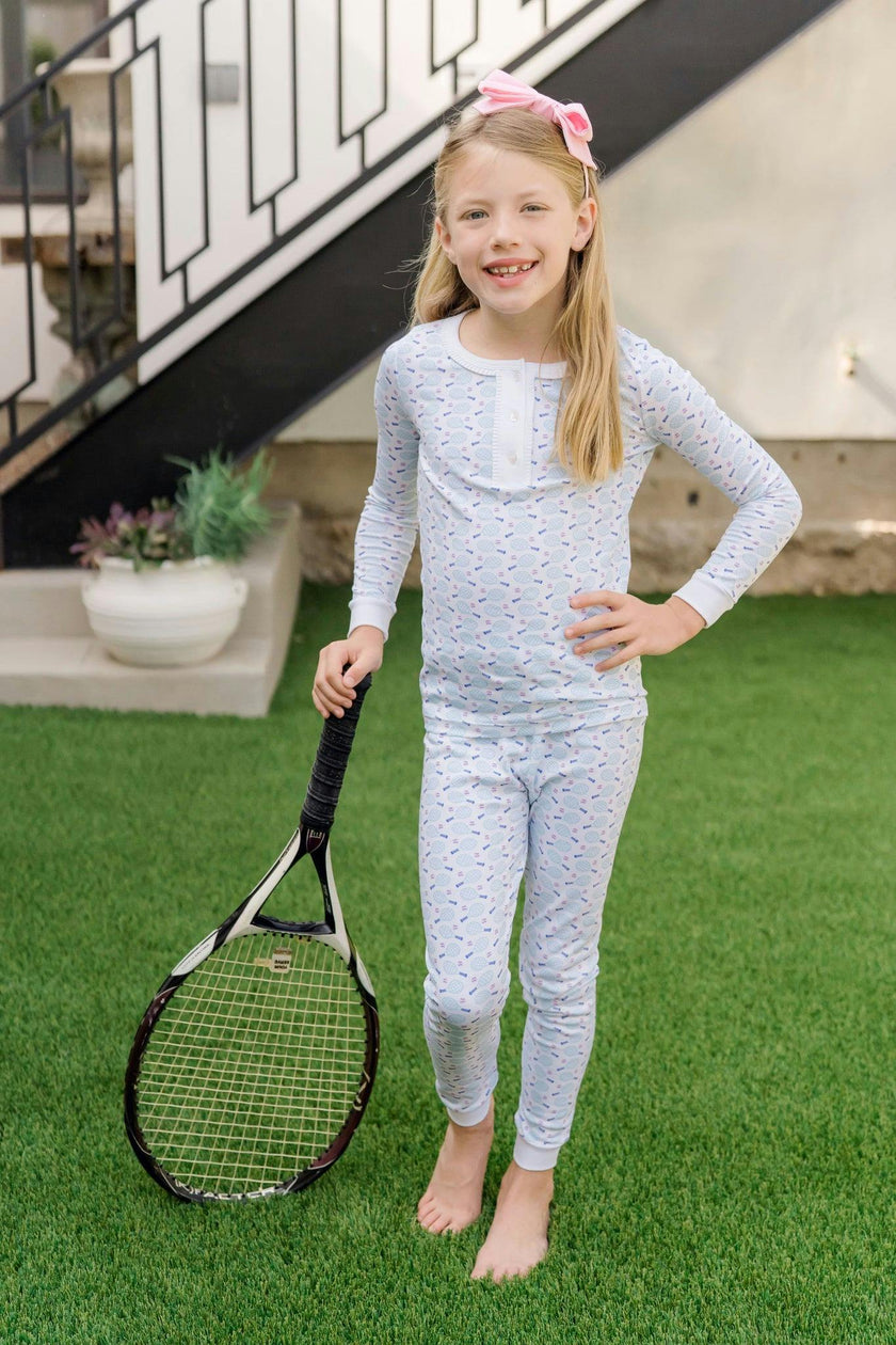 Alden Girls' Pajama Pant Set - Tennis Match Pink
