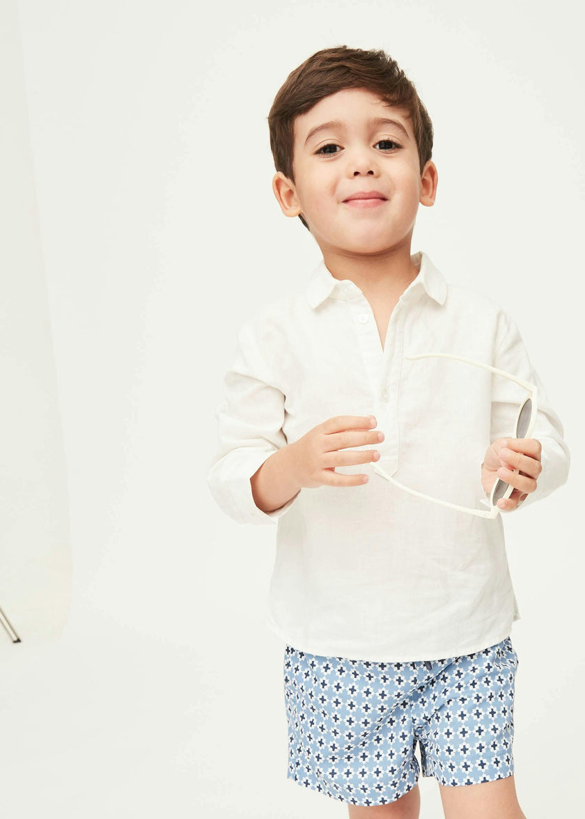 Linen Cotton Kaftan Shirt