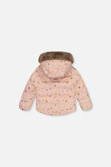 Baby Two Piece Snowsuit Pink Animal Print