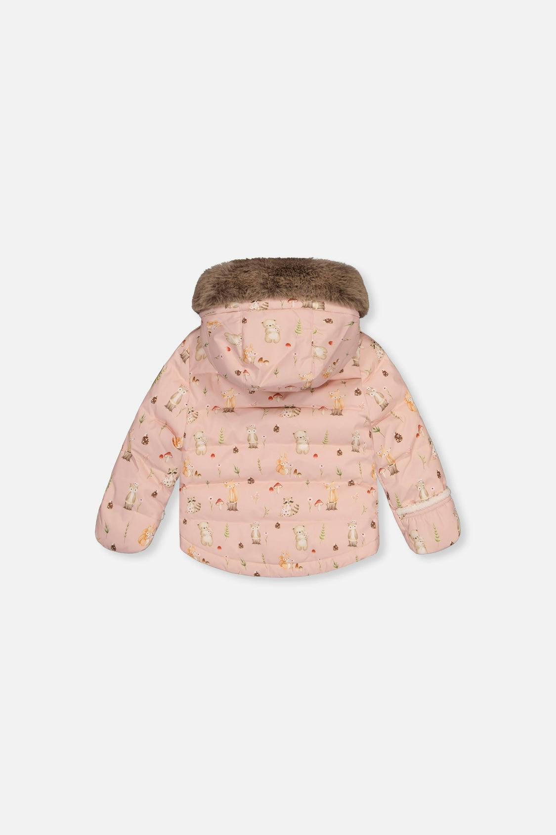 Baby Two Piece Snowsuit Pink Animal Print