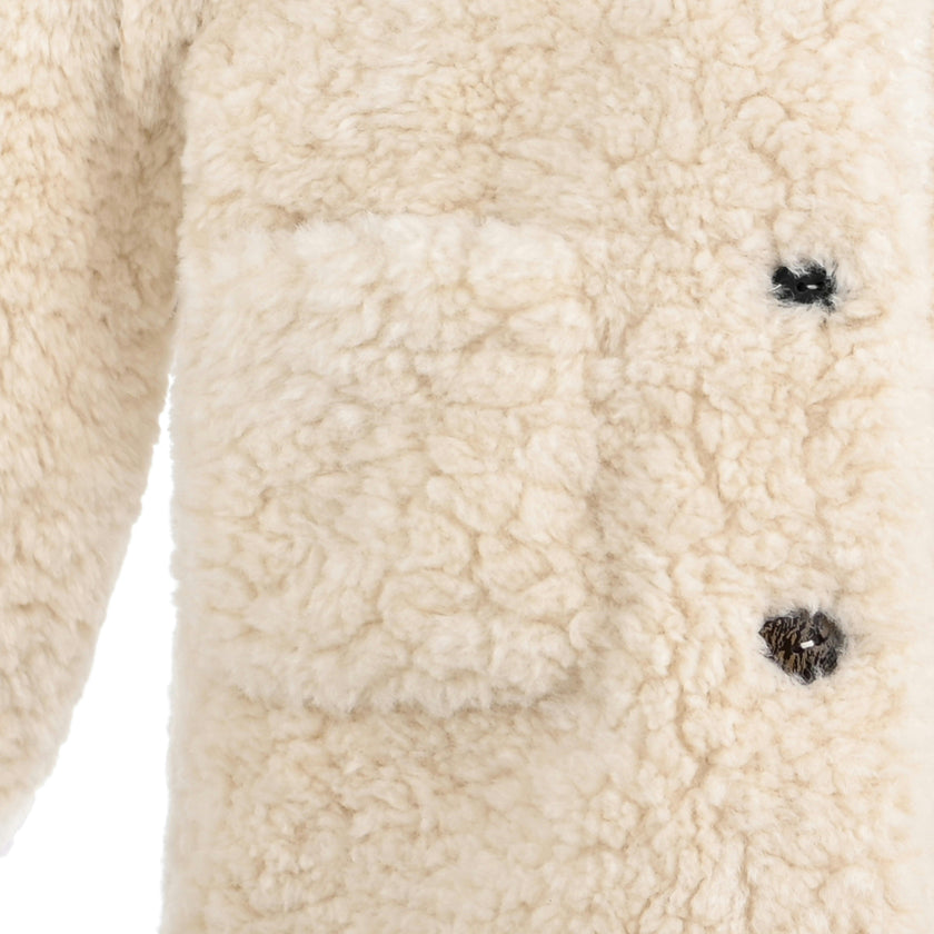 Beige Shearling Coat