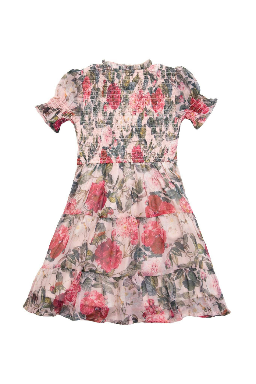 Mini Cordelia Dress in Pink Bloom