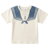 Sailor Collar Printed Tshirt