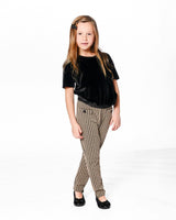 Short Sleeve Stretch Velour Top