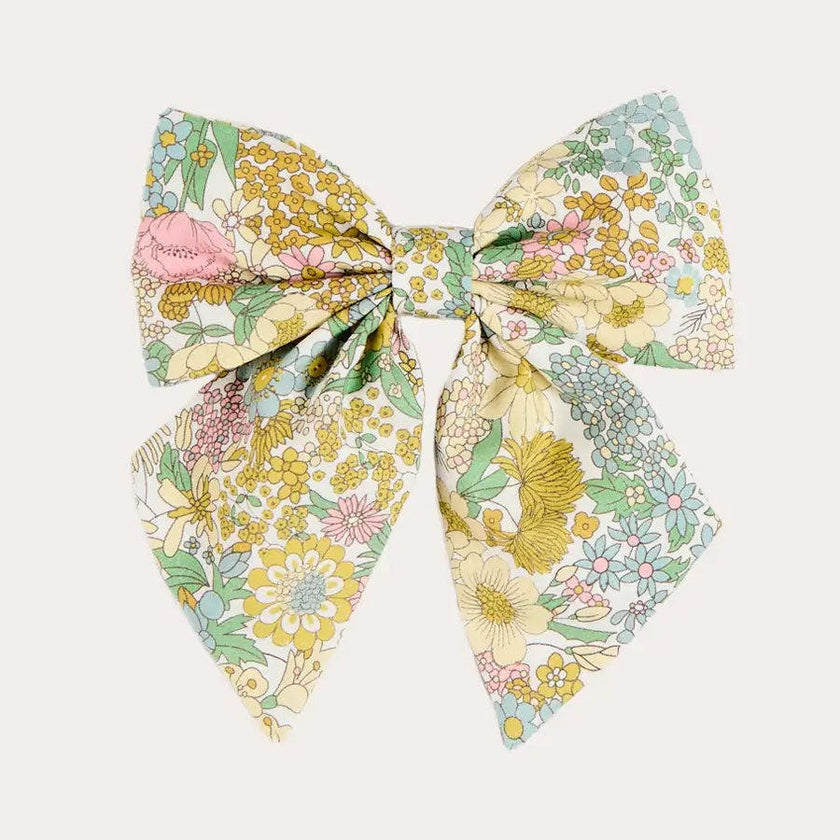 Charlotte Floral Large Bow Hair Clip