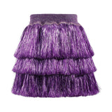 Lavender Shimmer Tinsel Party Skirt