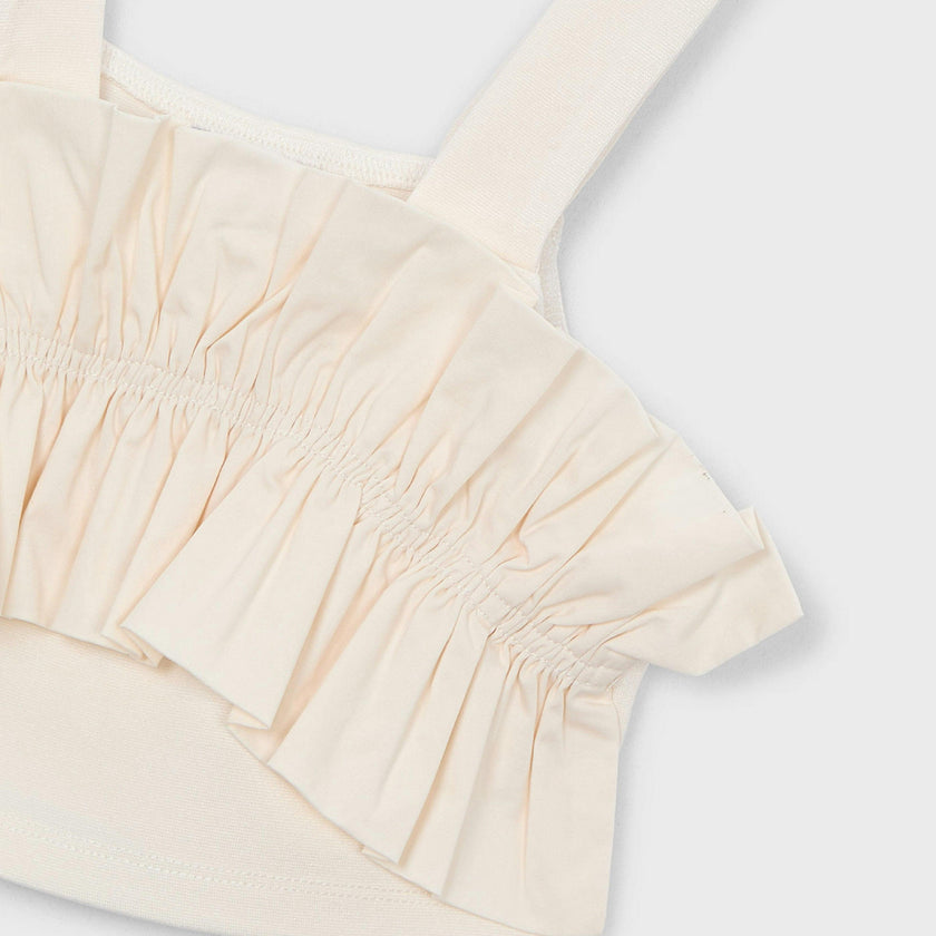 Beige Ruffled Top