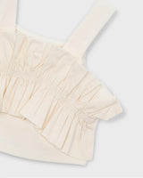 Beige Ruffled Top