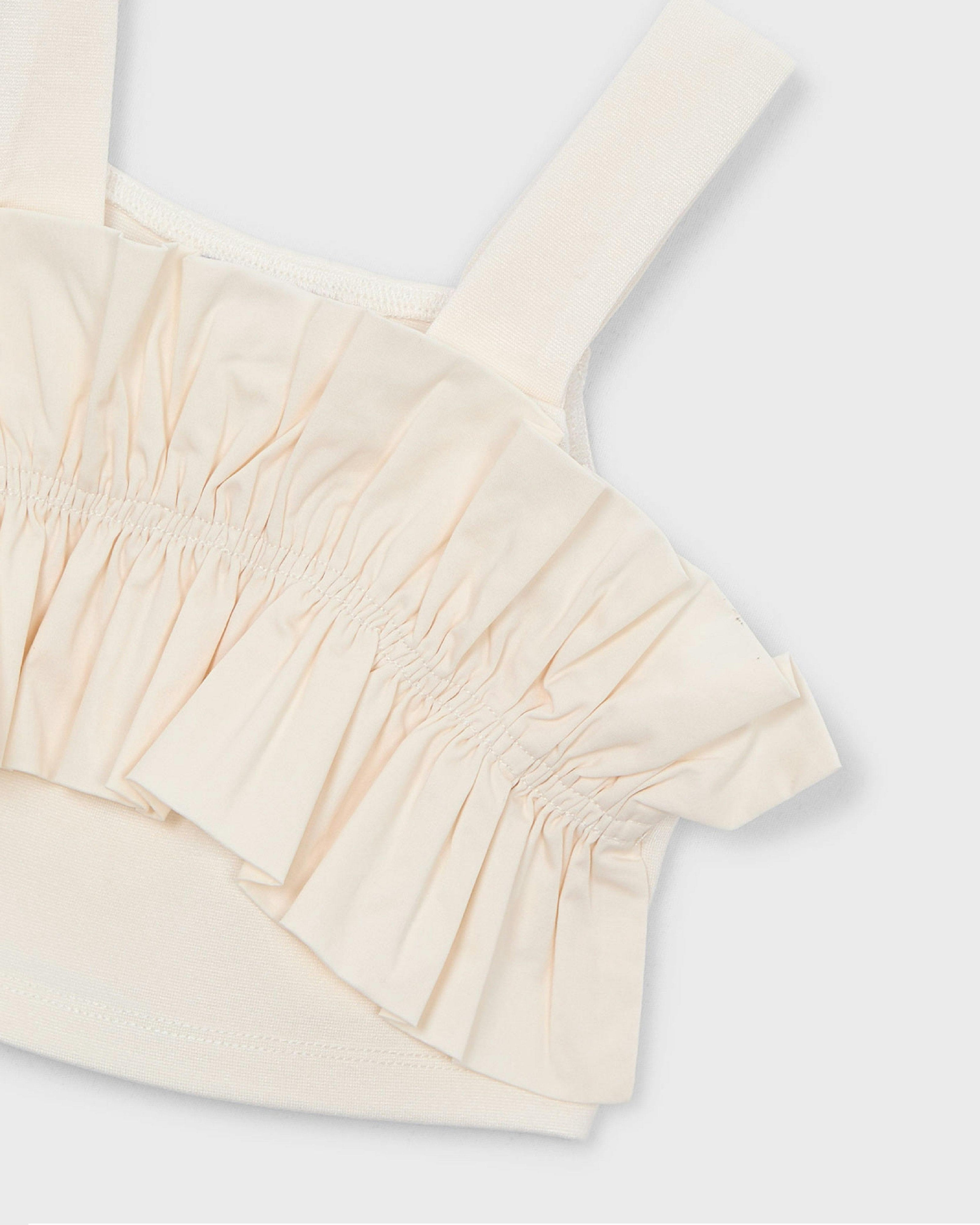 Beige Ruffled Top