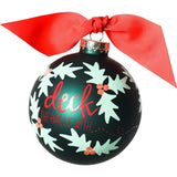 Boughs of Holly Glass Ornament