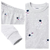 Kids and Toddlers Boys Astronauts Long Sleeve Snug Fitted Soft Pajamas Set