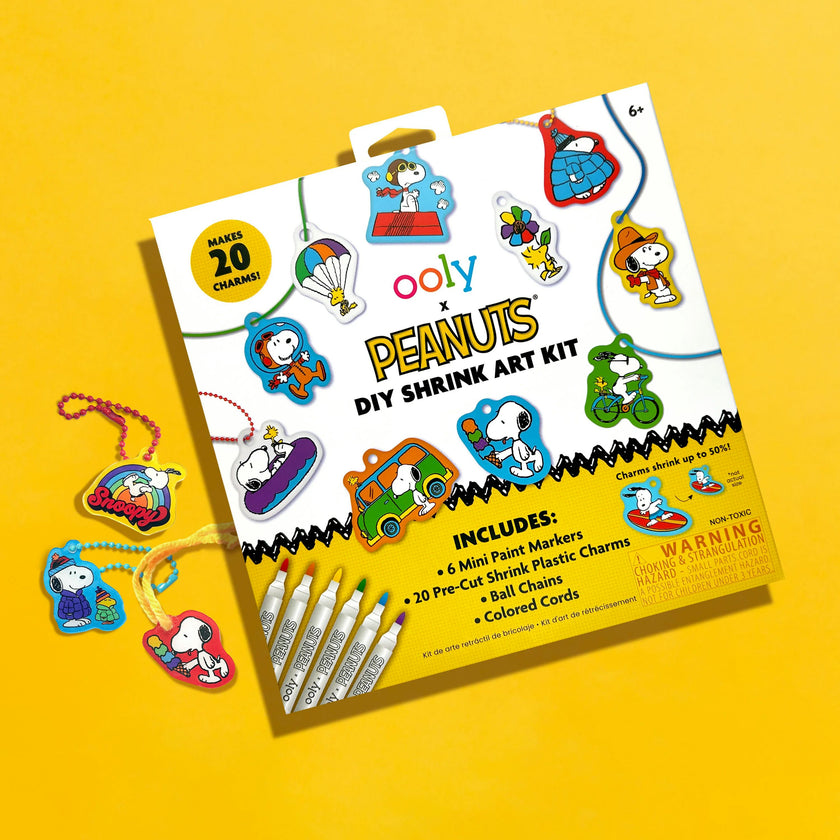 OOLY x Peanuts DIY Shrink Art Kit - 20 Charms 6 Markers