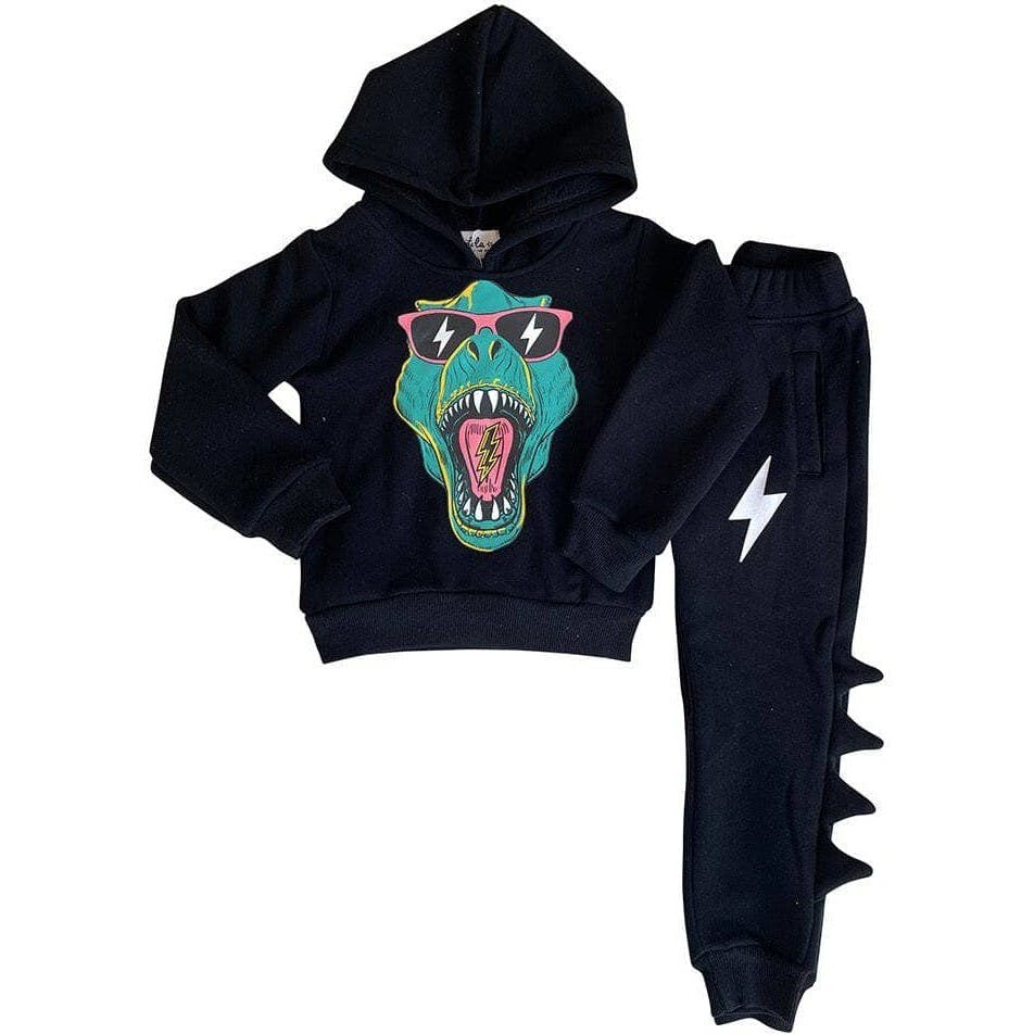 Dino Flash Jogger Set, Black