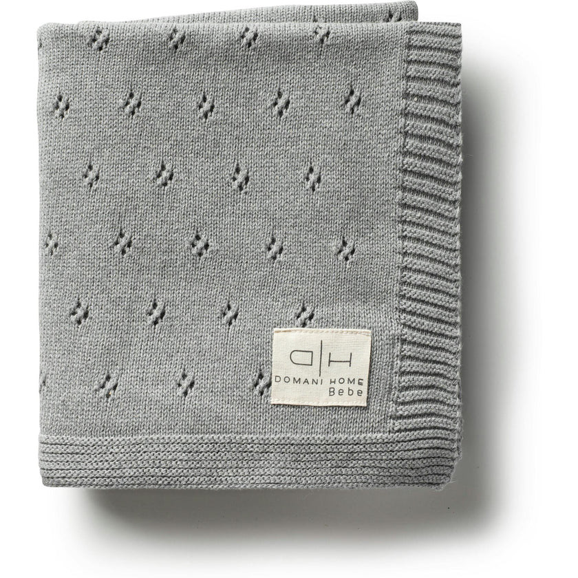 Transfer Flower Knit Baby Blanket