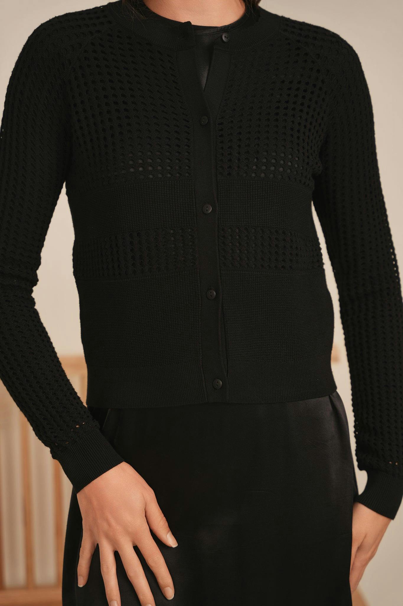 Cropped Crochet Cardigan