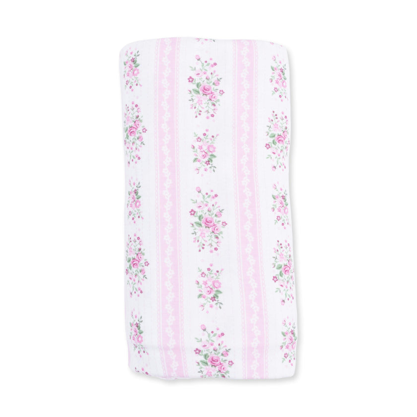 Bella Rose Stripe - Swaddle Blanket