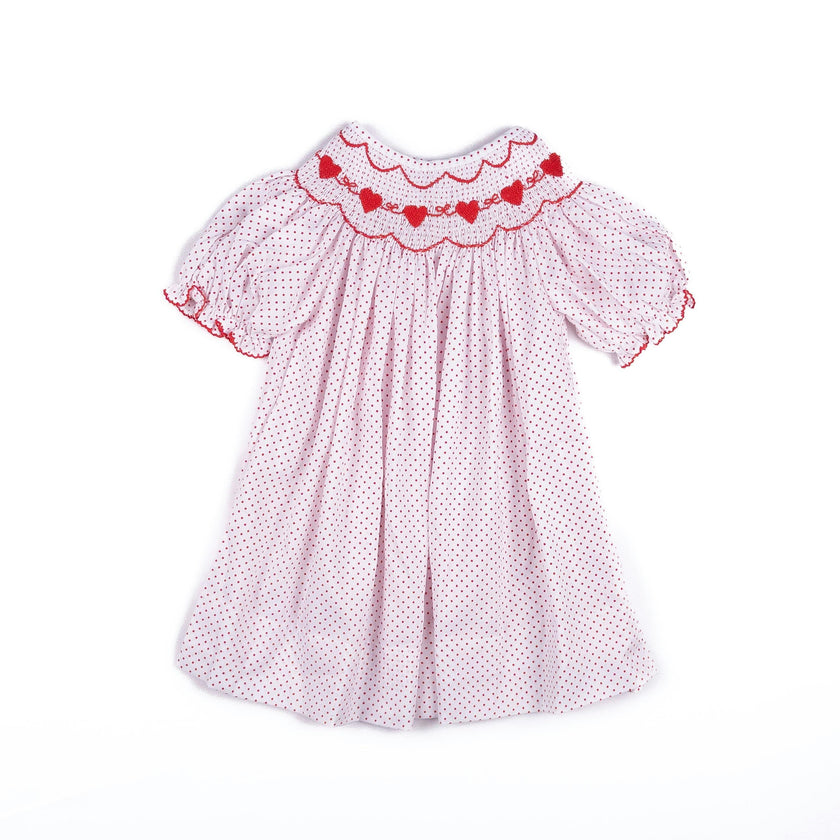 Hearts Red Bitty Dot - Dress