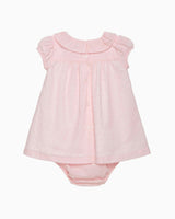 Baby My First Smocked Dress in Pale Pink Flowers