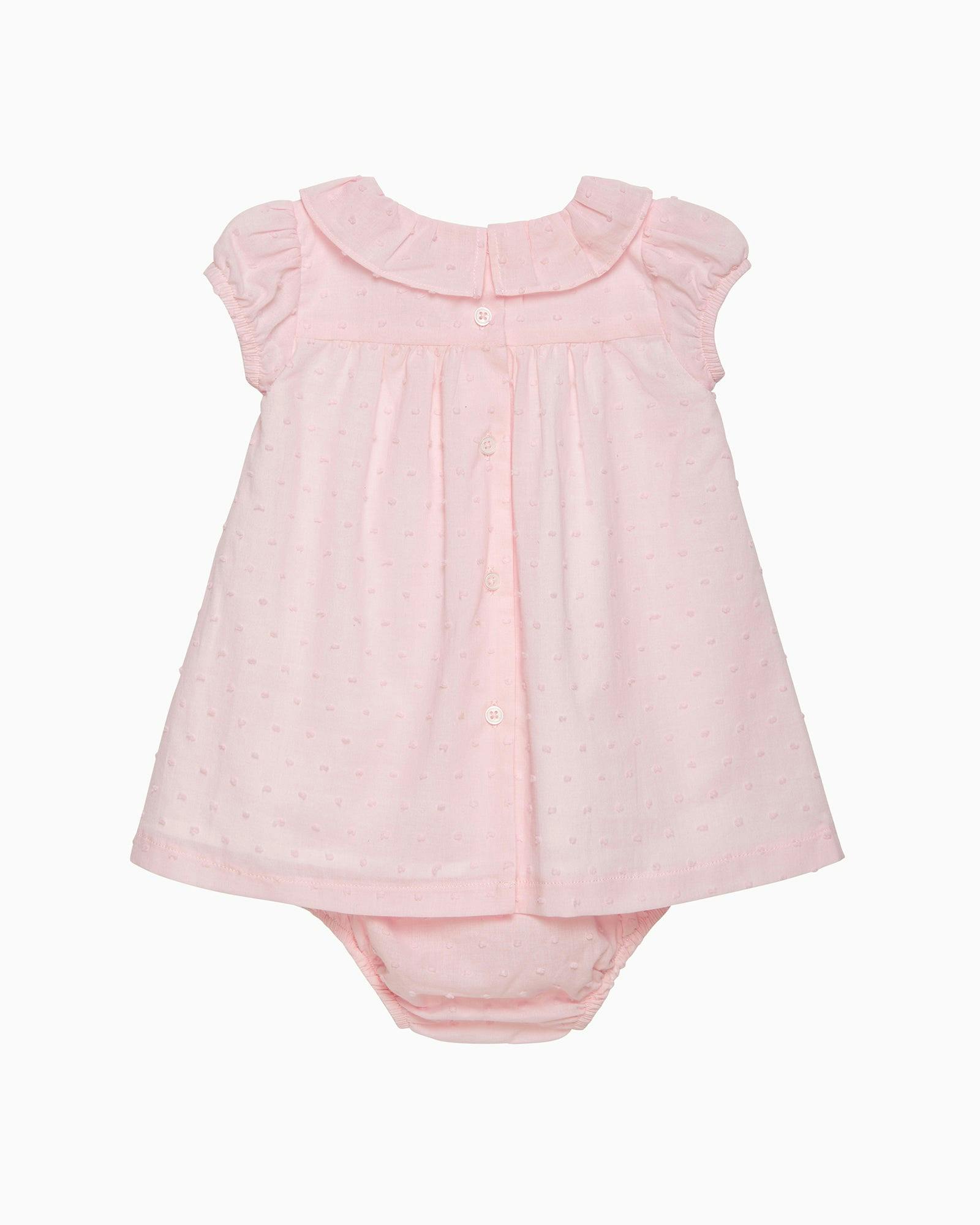 Baby My First Smocked Dress in Pale Pink Flowers
