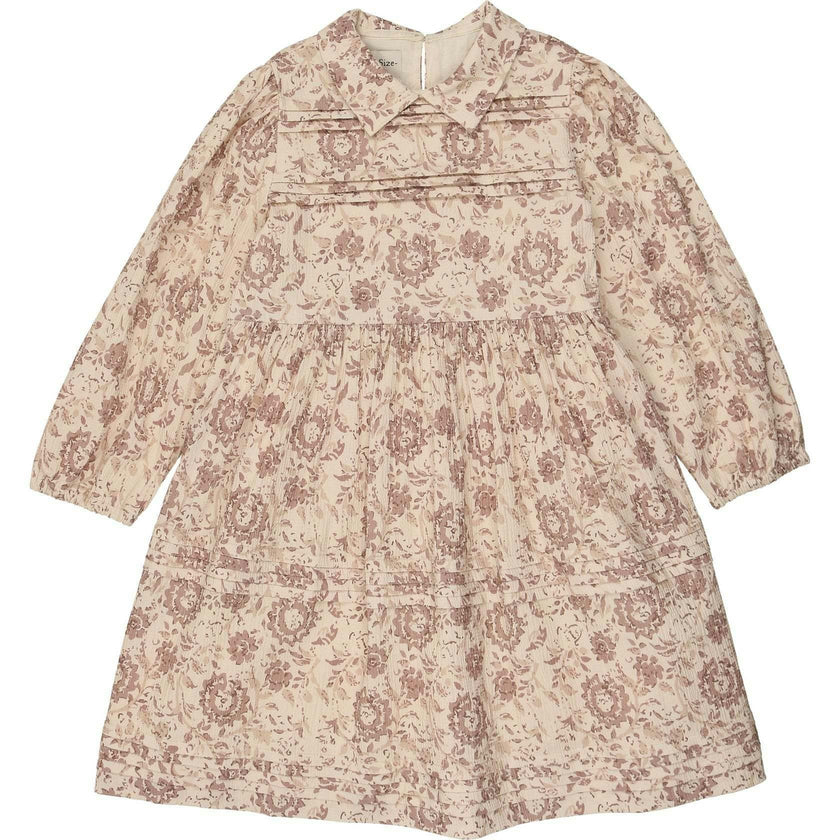 Pleated Garden 3/4 Sleeve Dress
