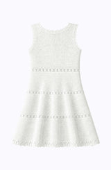 Cali Crochet Flare Summer Beach Dress - White