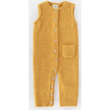 Fuzzy Sleeveless Buttoned Romper