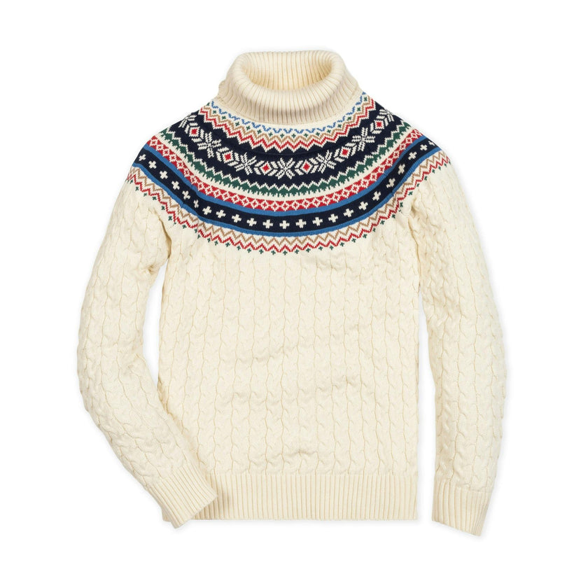 Organic Fair Isle Cable Sweater