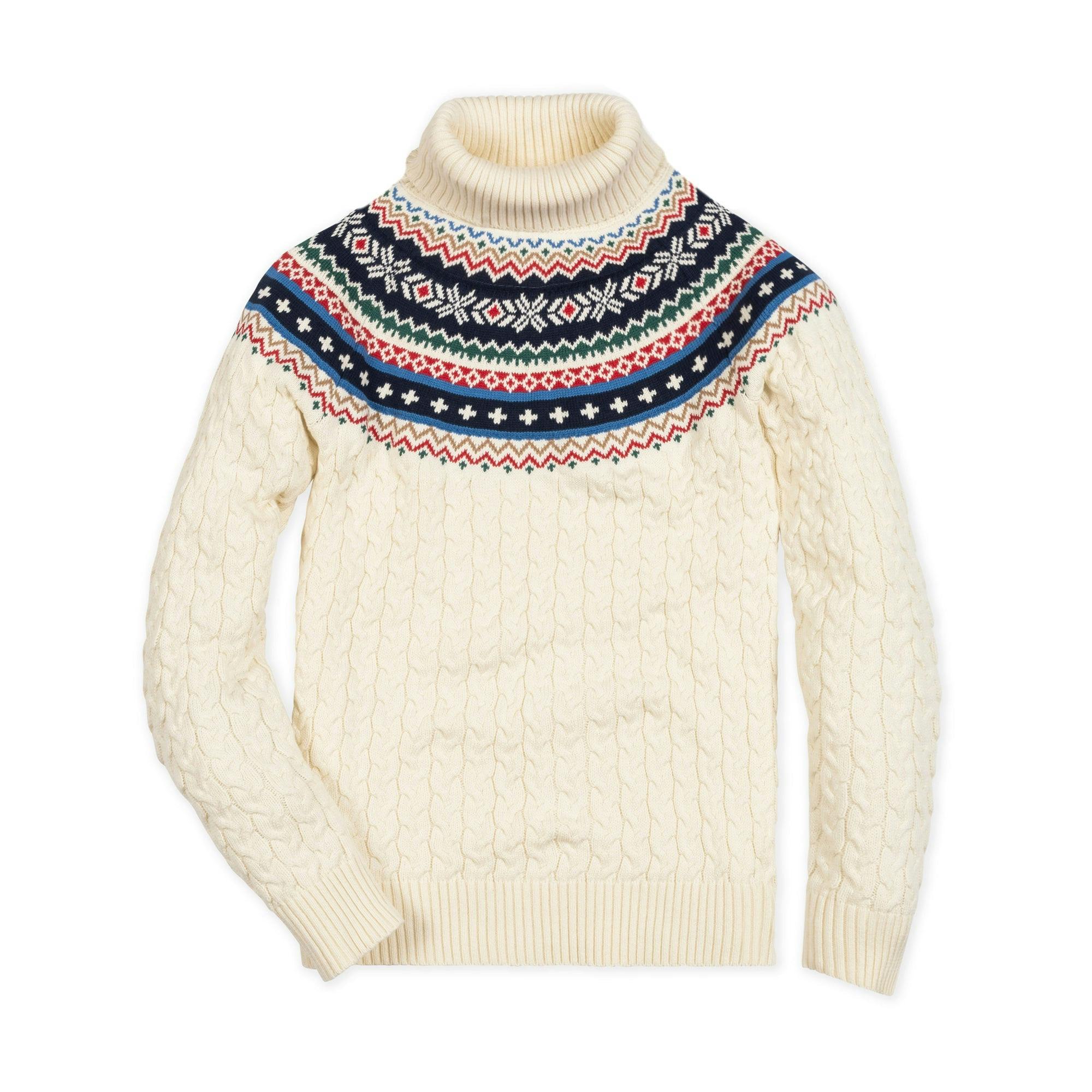 Organic Fair Isle Cable Sweater