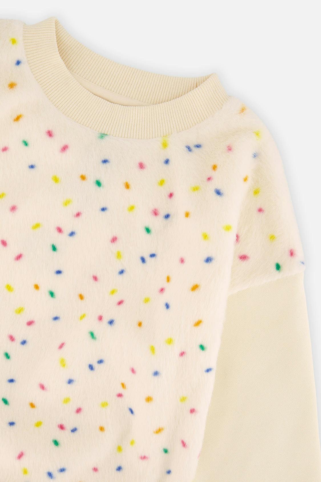 Bi-Material Sweater Off-White