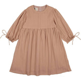 Striped Faux Tab 3/4 Sleeve Dress