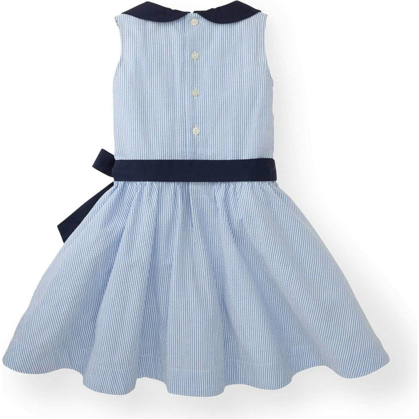 Organic Peter Pan Collar Seersucker Dress
