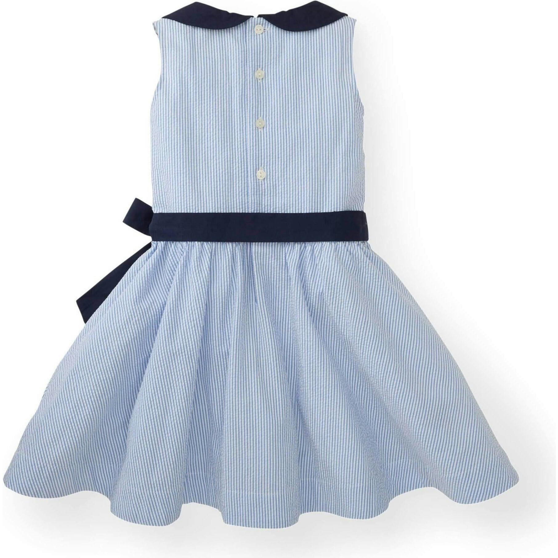 Organic Peter Pan Collar Seersucker Dress