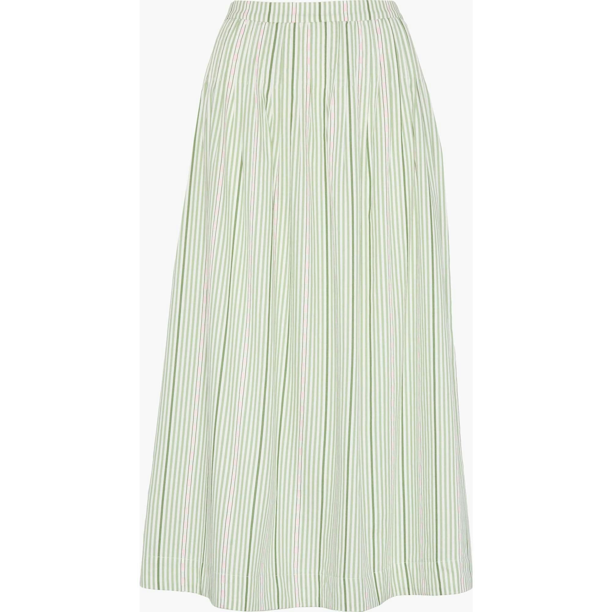The Ame Skirt - Green Jacquard Stripe