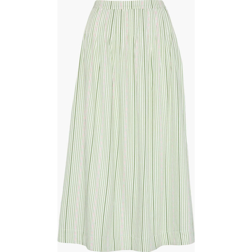 The Ame Skirt - Green Jacquard Stripe
