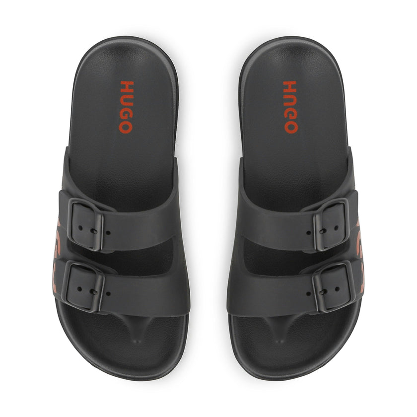 Boys Black Logo Sliders