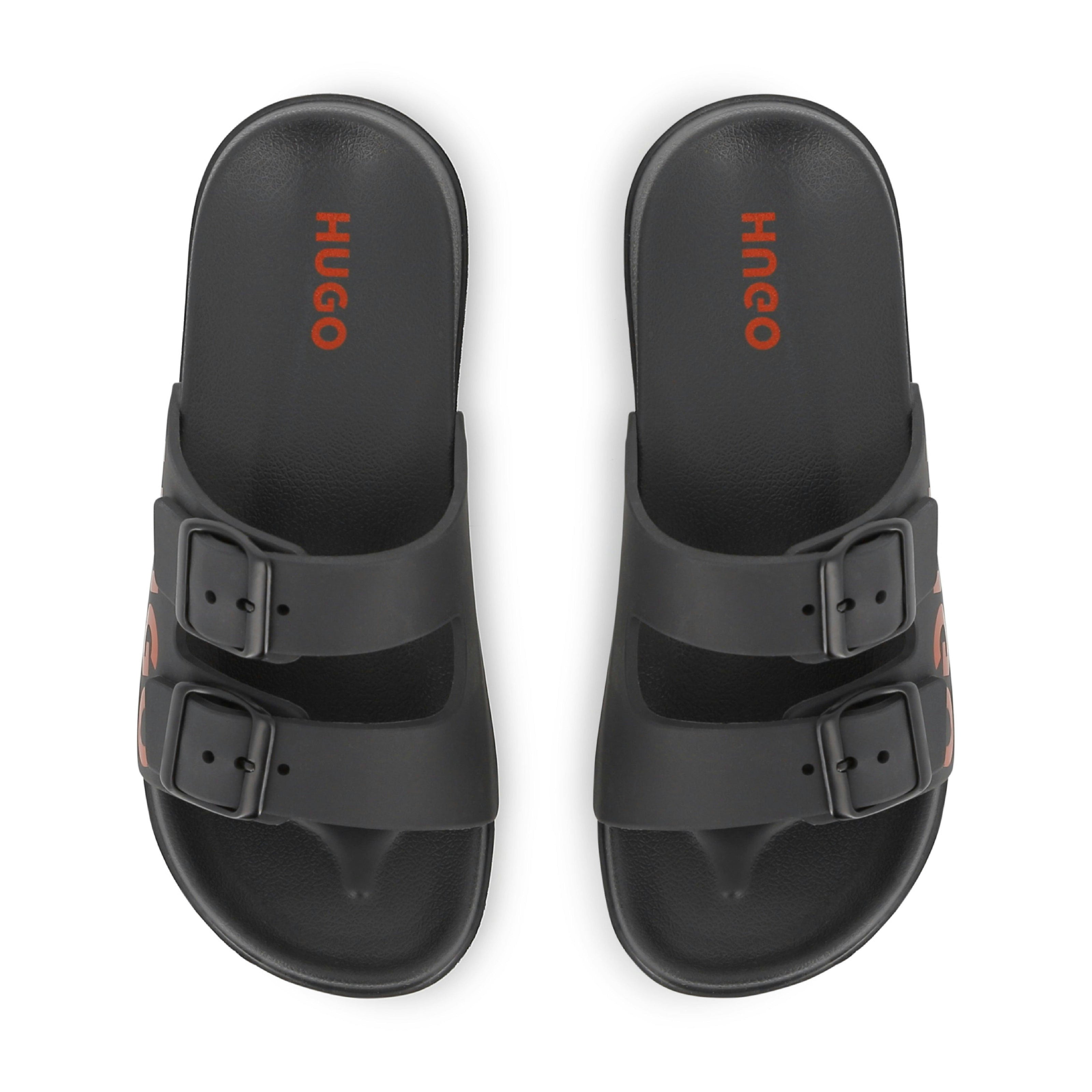 Boys Black Logo Sliders