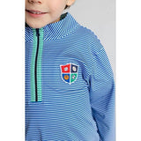 Stripe Performance Knit Half Zip With Sports Crest
