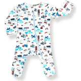 Organic Zippered Footed Onesie