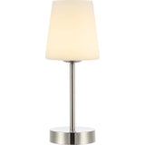 Carson 12.75" Modern Minimalist Iron Rechargeable Integrated LED Table Lamp