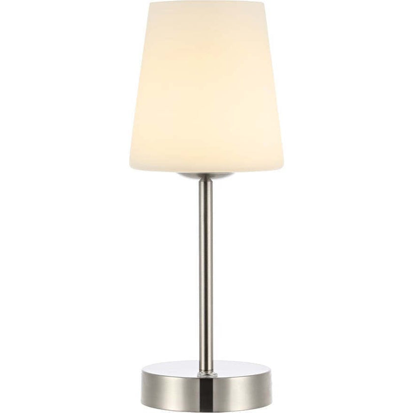 Carson 12.75" Modern Minimalist Iron Rechargeable Integrated LED Table Lamp