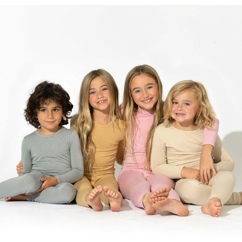 Dusty Rose Bamboo Kids Pajamas