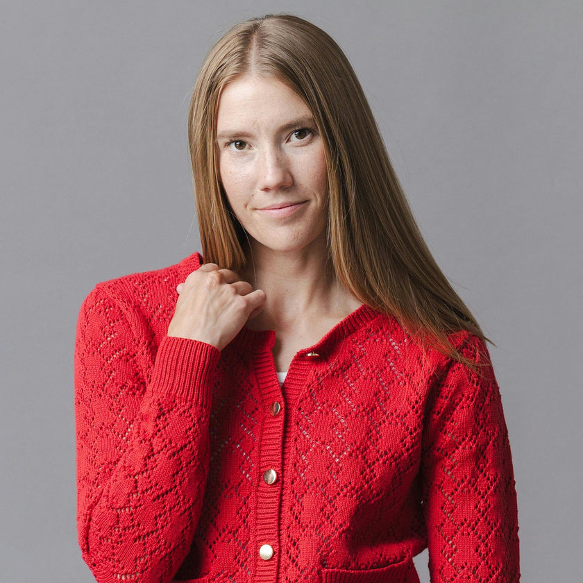 Organic Pointelle Cardigan