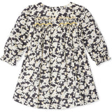 Jailys Fleurs Gold Thread Baby Dress Black