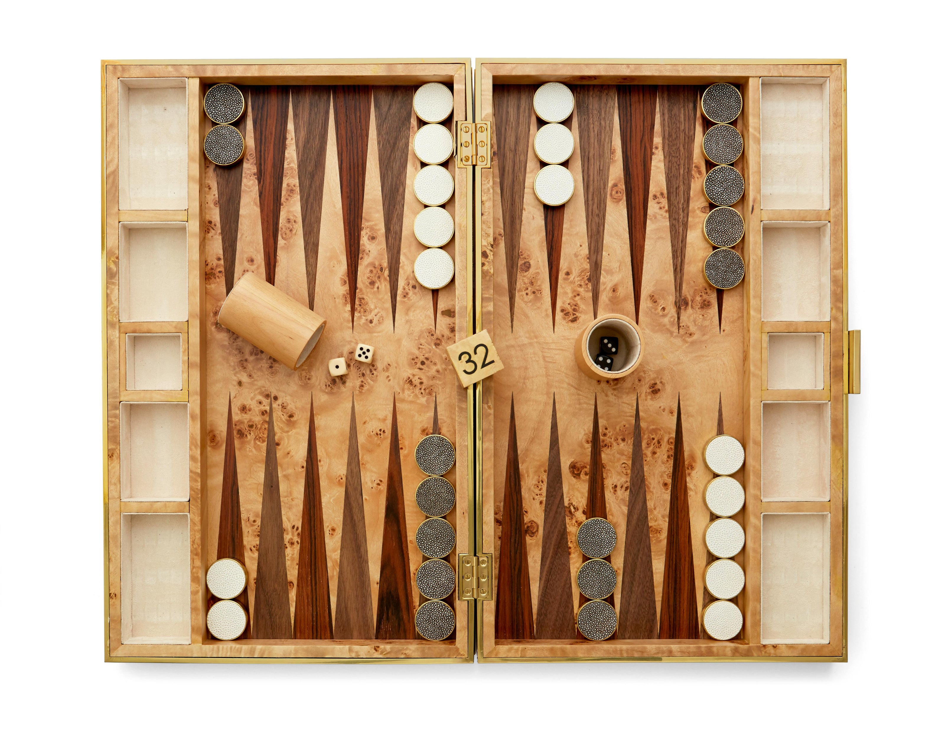 Shagreen Backgammon Set