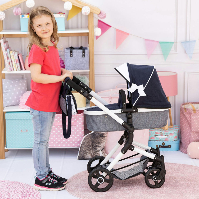 Bayer Design Dolls: Pram Neo Vario - Blue